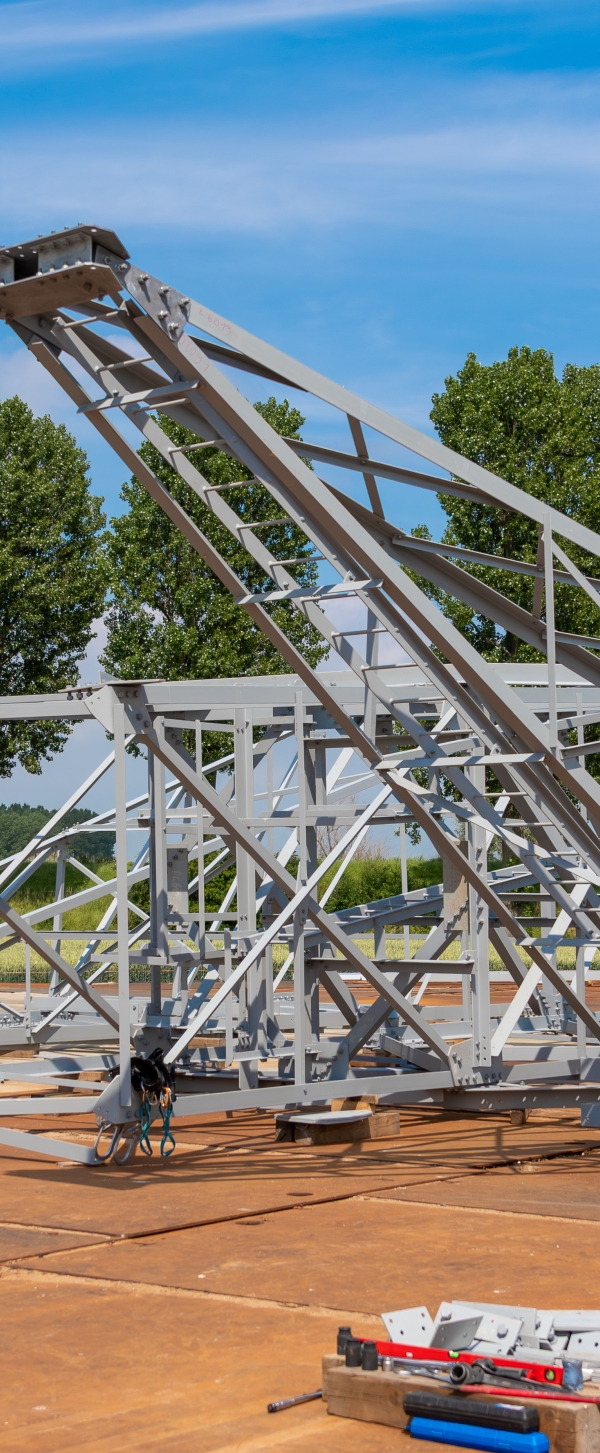 Mast in opbouw WP2