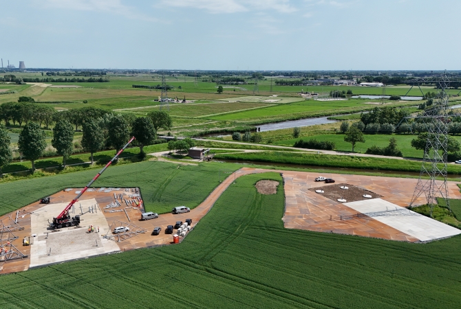 Bouwplaats dronefoto