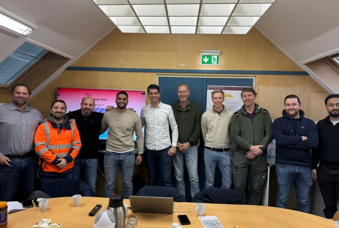 Het team dat de groene pluim heeft ontvangen