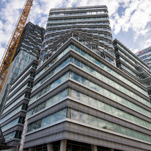 CubeHouse in aanbouw vooraanzicht