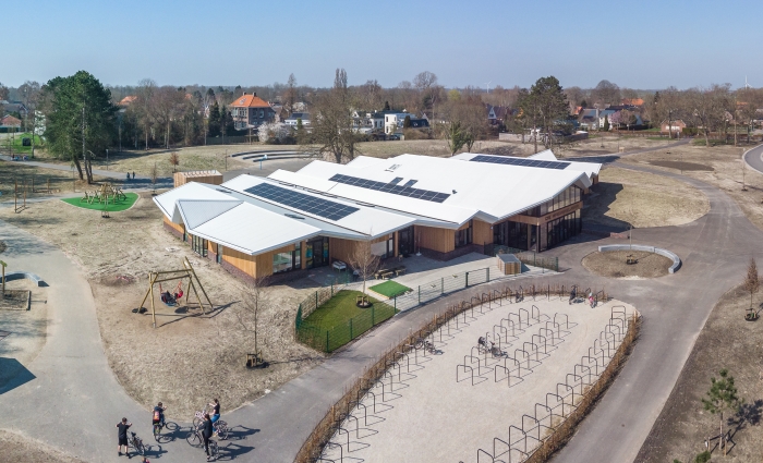 Bovenaanzicht Kindcentrum Wagenborgen