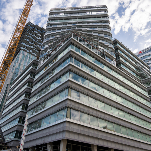 CubeHouse in aanbouw vooraanzicht