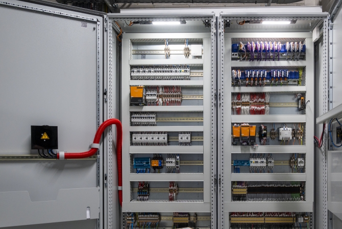 Elektrokast in de technische ruimte van Amsterdam UMC.