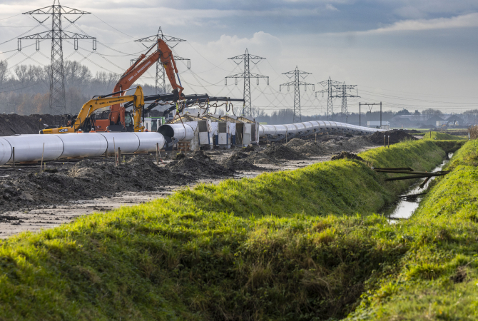 Waterleiding aanleg