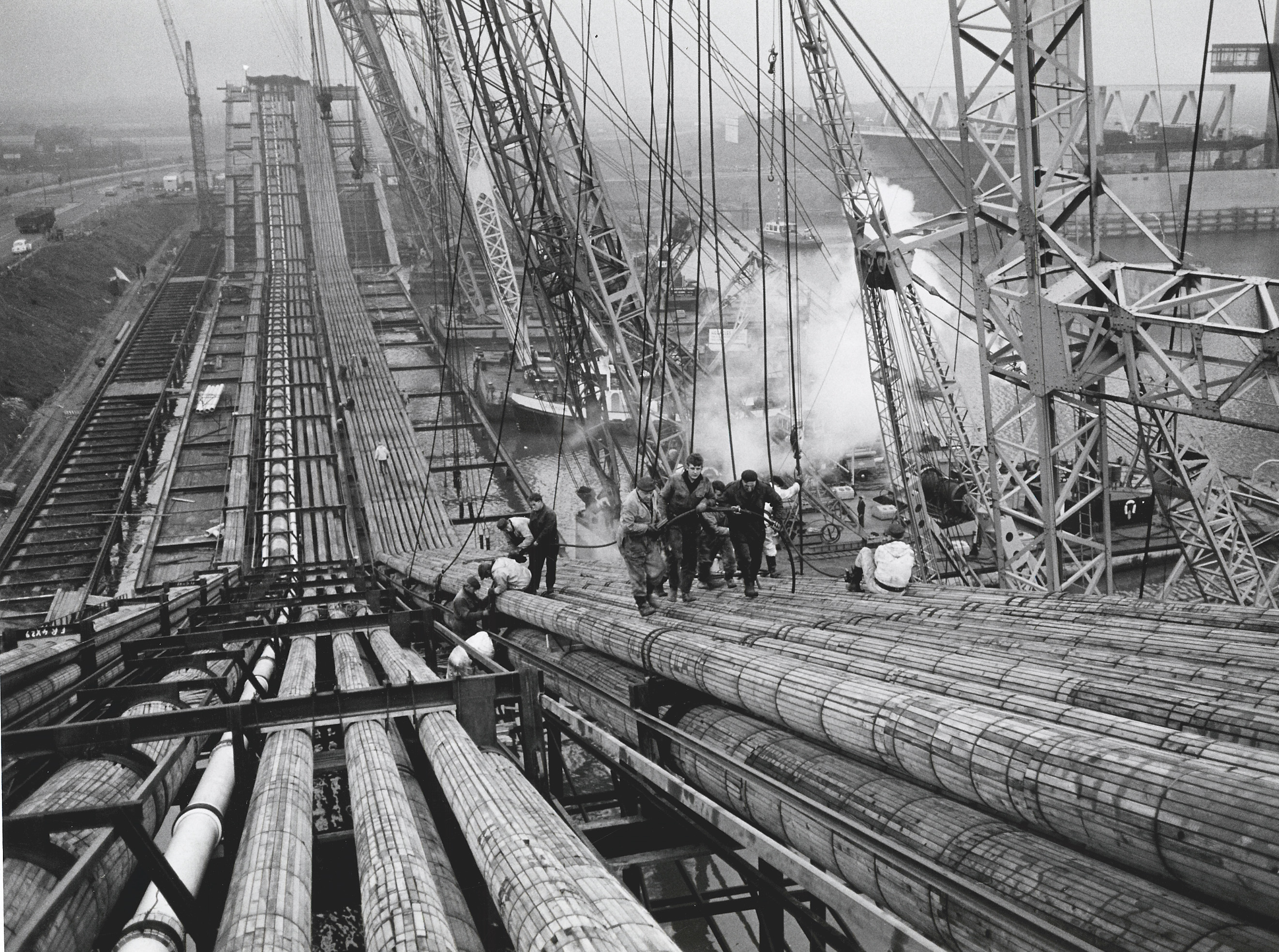 Historische foto leidingen