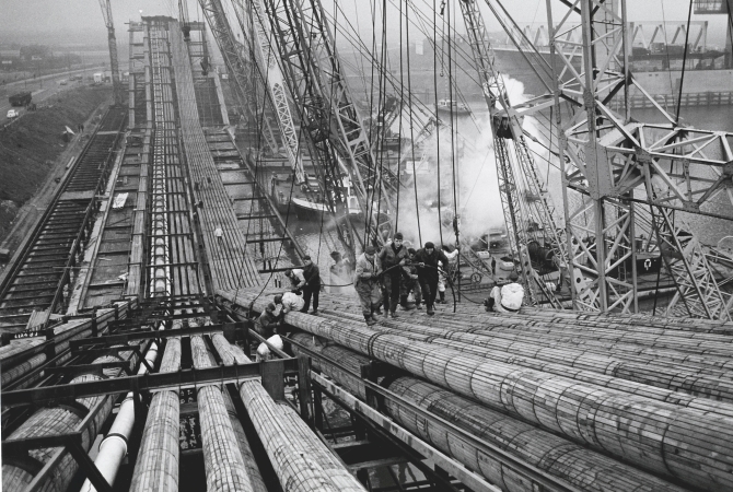 Historische foto leidingen